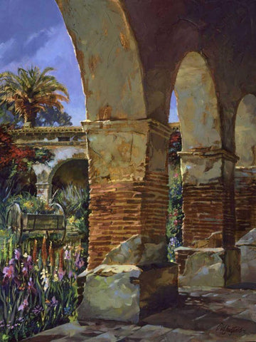 Arches White Modern Wood Framed Art Print with Double Matting by Hadfield, Clif