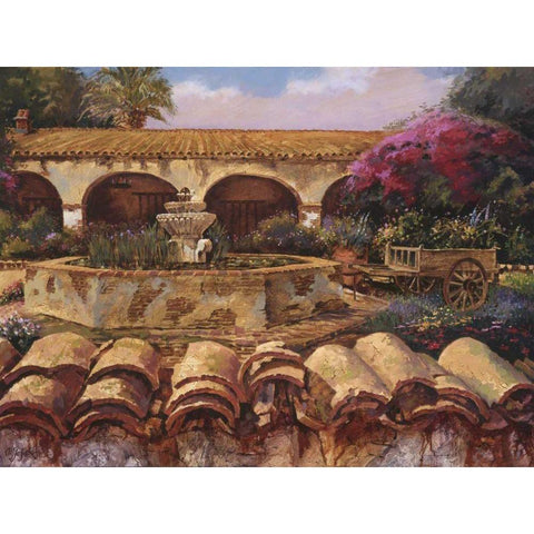 Mission Wall Gold Ornate Wood Framed Art Print with Double Matting by Hadfield, Clif
