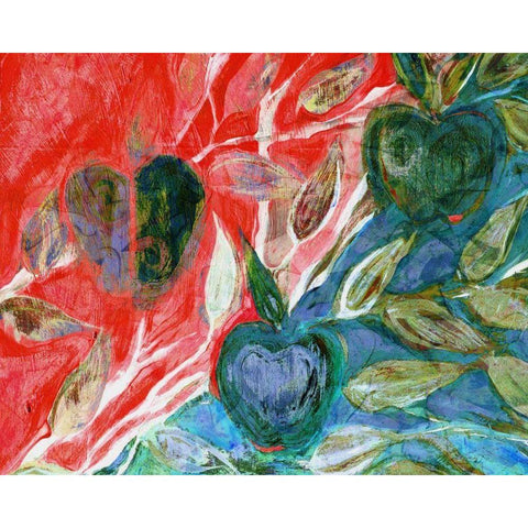 Apples I Gold Ornate Wood Framed Art Print with Double Matting by Harrington, Danielle