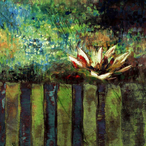 Impressionist Lily I White Modern Wood Framed Art Print by Harrington, Danielle