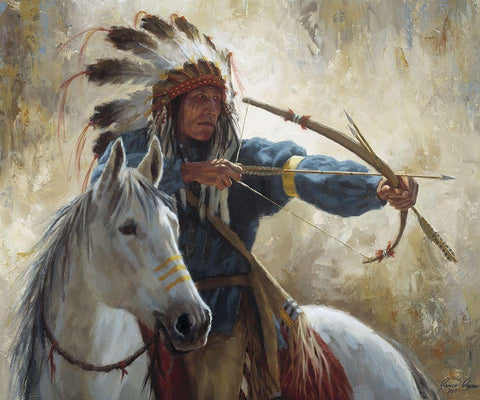 The Guardian White Modern Wood Framed Art Print with Double Matting by Ayers, James