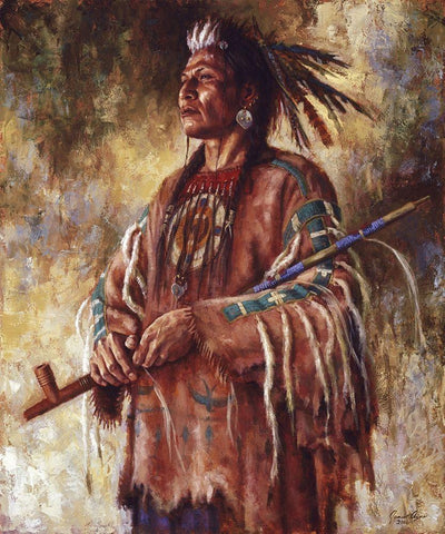 Nobility of Mind White Modern Wood Framed Art Print with Double Matting by Ayers, James