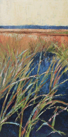Pastel Wetlands I Black Ornate Wood Framed Art Print with Double Matting by Wilkins, Suzanne