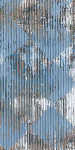 Harlequin Blue II Black Ornate Wood Framed Art Print with Double Matting by Roll, Dlynn