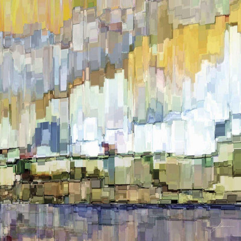 Glacier Bay I White Modern Wood Framed Art Print by Burghardt, James