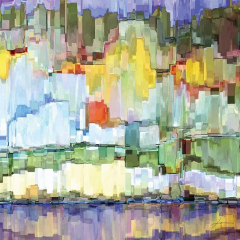 Glacier Bay IV Black Modern Wood Framed Art Print by Burghardt, James