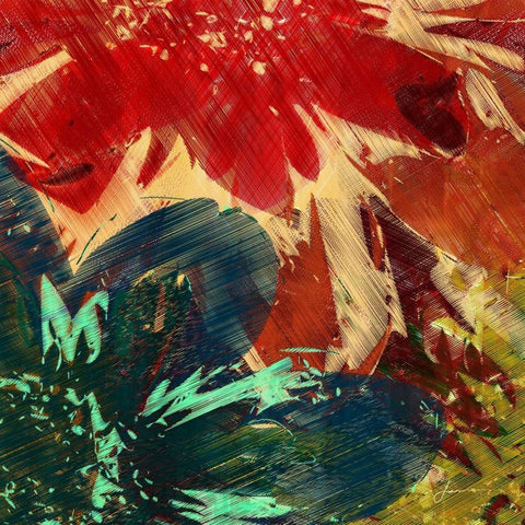 Floragraph II Gold Ornate Wood Framed Art Print with Double Matting by Burghardt, James