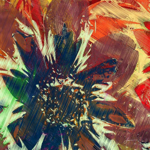 Floragraph V White Modern Wood Framed Art Print by Burghardt, James