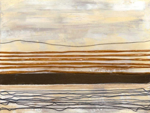 Powder Springs III White Modern Wood Framed Art Print with Double Matting by Avondet, Natalie