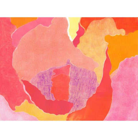 Cabbage Rose IV Black Modern Wood Framed Art Print by Roth, Carolyn