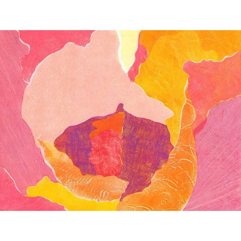 Cabbage Rose VI Black Modern Wood Framed Art Print by Roth, Carolyn