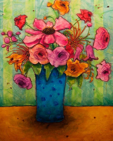 Perks of a Gardener White Modern Wood Framed Art Print with Double Matting by Quin, Marabeth