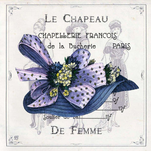 Haute Couture I Black Ornate Wood Framed Art Print with Double Matting by Joyner, Ginny