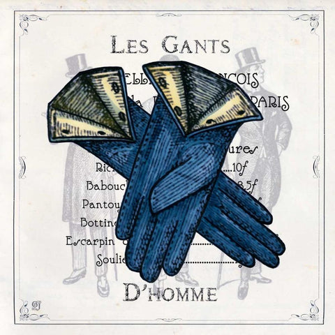 Haute Couture VII Gold Ornate Wood Framed Art Print with Double Matting by Joyner, Ginny