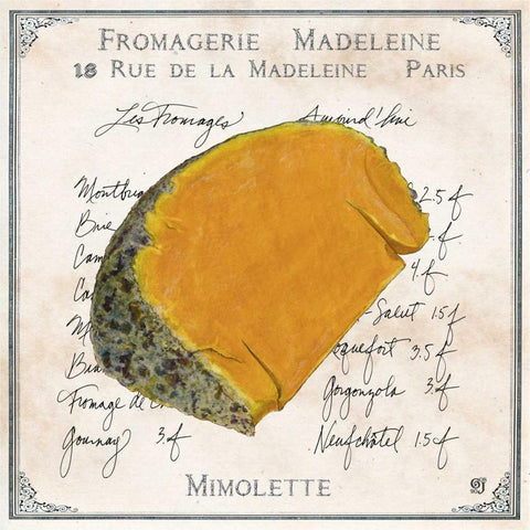 Fromages III Black Modern Wood Framed Art Print with Double Matting by Joyner, Ginny