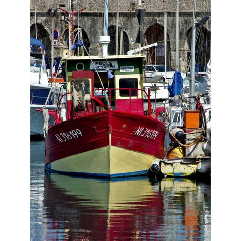 Antibes Harbor I Black Modern Wood Framed Art Print by Perry, Rachel