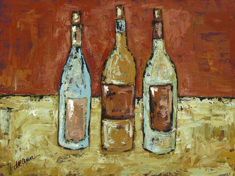 In Vino Veritas II White Modern Wood Framed Art Print with Double Matting by Hebert, Deann