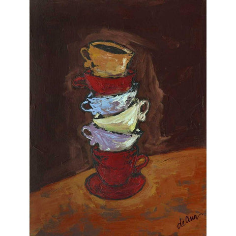 Tipped I Black Modern Wood Framed Art Print with Double Matting by Hebert, Deann