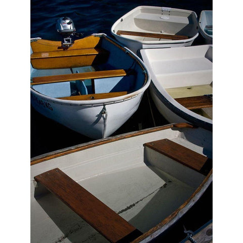 Row Boats V Black Modern Wood Framed Art Print with Double Matting by Perry, Rachel