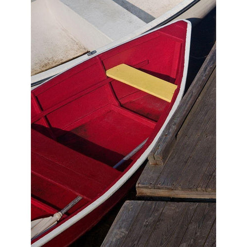 Row Boats VI White Modern Wood Framed Art Print by Perry, Rachel