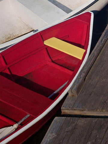 Row Boats VI White Modern Wood Framed Art Print with Double Matting by Perry, Rachel