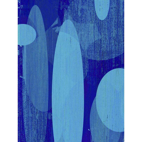 Ocean Ellipses II White Modern Wood Framed Art Print by Mountain, Ricki