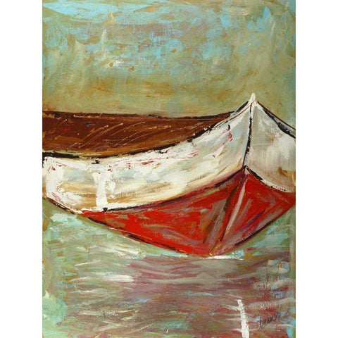 Canoe I Black Modern Wood Framed Art Print with Double Matting by Hebert, Deann