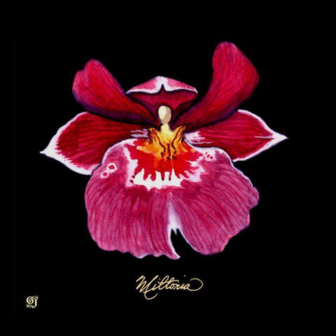 Vivid Orchid VIII Gold Ornate Wood Framed Art Print with Double Matting by Joyner, Ginny