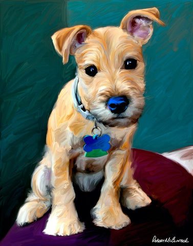 Snack Attack Black Ornate Wood Framed Art Print with Double Matting by McClintock, Robert