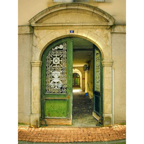 Weathered Doorway II White Modern Wood Framed Art Print by Chester, Colby