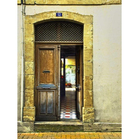 Weathered Doorway III White Modern Wood Framed Art Print by Chester, Colby