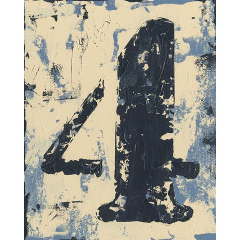 Vintage Numbers IV Gold Ornate Wood Framed Art Print with Double Matting by Harper, Ethan