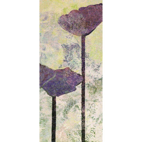 Quad Poppy I Black Modern Wood Framed Art Print by Mountain, Ricki