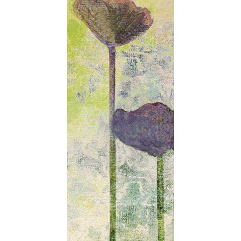 Quad Poppy II Gold Ornate Wood Framed Art Print with Double Matting by Mountain, Ricki