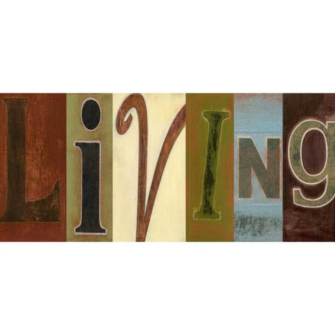 Living Panel Gold Ornate Wood Framed Art Print with Double Matting by Vision Studio