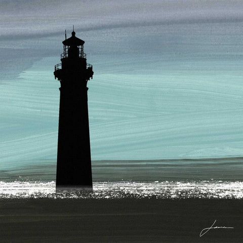 Dusky Sea I Black Ornate Wood Framed Art Print with Double Matting by Burghardt, James