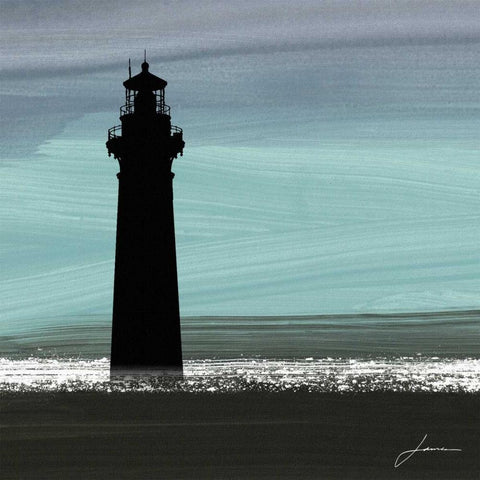 Dusky Sea I Black Modern Wood Framed Art Print with Double Matting by Burghardt, James