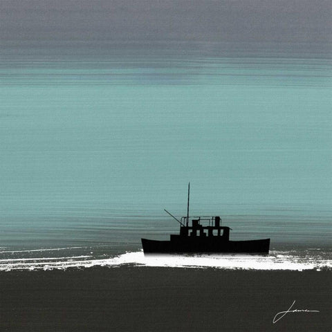 Dusky Sea III Black Modern Wood Framed Art Print by Burghardt, James