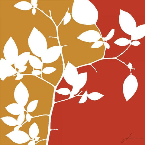 Split Stem I White Modern Wood Framed Art Print by Burghardt, James