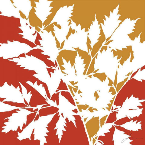 Split Stem II White Modern Wood Framed Art Print with Double Matting by Burghardt, James