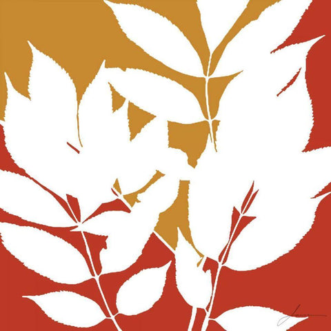 Split Stem III White Modern Wood Framed Art Print with Double Matting by Burghardt, James