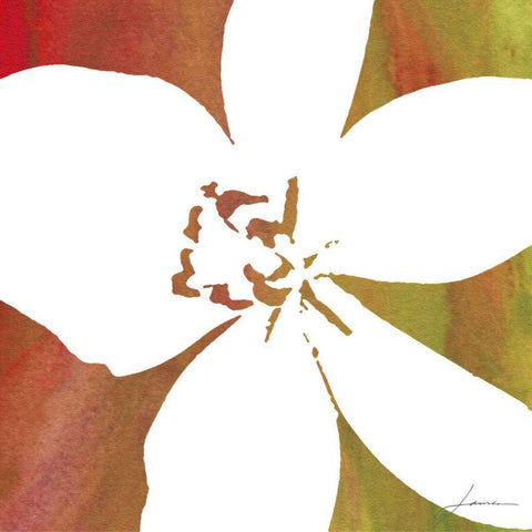 Peace Flowers II White Modern Wood Framed Art Print by Burghardt, James