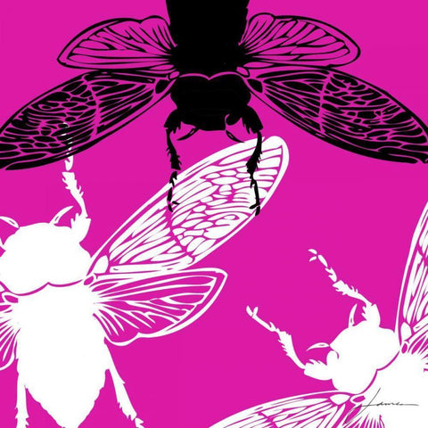 Pop Fly II White Modern Wood Framed Art Print with Double Matting by Burghardt, James