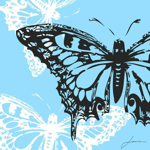 Pop Fly III Black Ornate Wood Framed Art Print with Double Matting by Burghardt, James