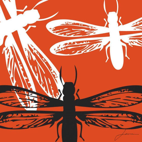 Pop Fly IV White Modern Wood Framed Art Print with Double Matting by Burghardt, James