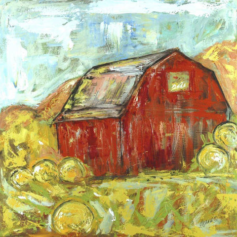 Little Red I White Modern Wood Framed Art Print by Hebert, Deann