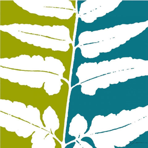 Duo Stem I White Modern Wood Framed Art Print with Double Matting by Burghardt, James