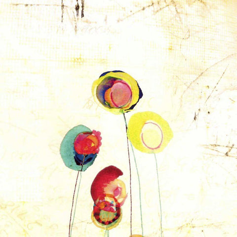 Lollipop I White Modern Wood Framed Art Print with Double Matting by Open Journey