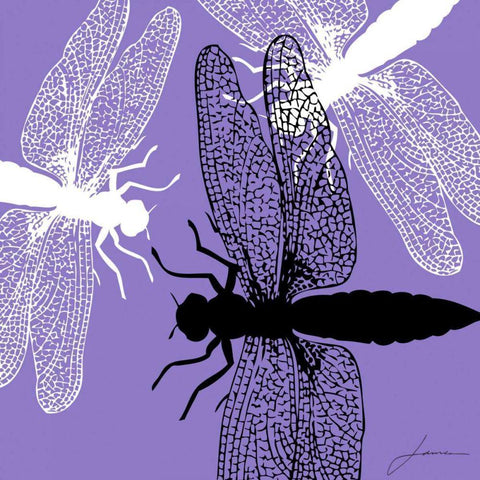 Pop Fly V Black Ornate Wood Framed Art Print with Double Matting by Burghardt, James