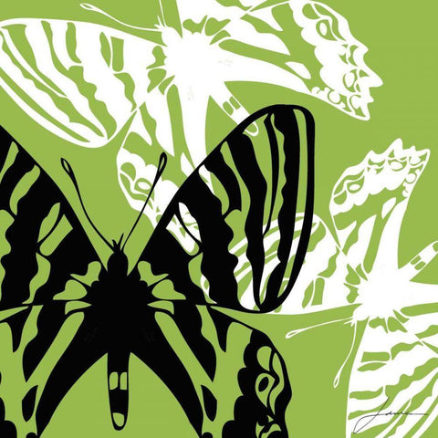 Pop Fly VI White Modern Wood Framed Art Print with Double Matting by Burghardt, James